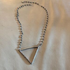 Silver Triangle Pendant Necklace